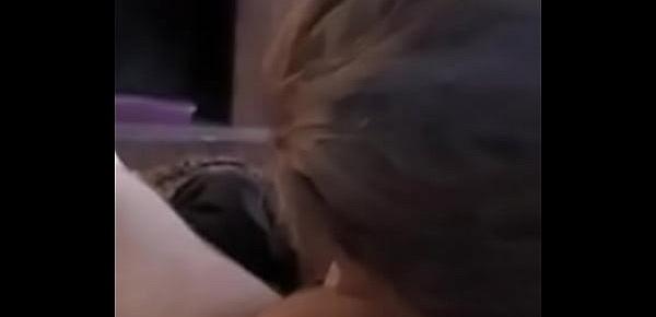 Friends wife blow job and cum swallow